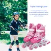 Patines en línea Tamaño ajustable Multi Color Seguro Durable Niños Unisex Triple capa de sellado 230706