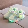 Tênis Crianças Casual Running Shoes com Luz LED Meninos Meninas Outono Tênis Primavera Desenhos Animados Esportes Sapatos Moda Coelho Sapatos Infantis 230705