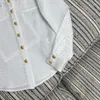 Ba1 Principal Blusas de mujer Camisas camisas de diseñador Camisas elegantes para mujer ropa de lujo camisa con corsé Hebilla de moneda de oro de punto Camisa de manga larga a rayas Cárdigan de mujer