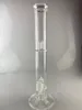 Bong Style roken Waterpijpen Waterpijpen helder 16 inch 18 mm joint voeg een hoornkom toe, triple inline percs tot 4Inv splashs, down joint kleine hoorns