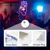 LED znak Led palenie ręka oko spersonalizowane znaki do baru pokój gier restauracja dekoracja ścienna lampa neonowa USB akryl HKD230706