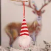북유럽 스타일 플러시 장난감 크리스마스 장식 니트 인형 매력 산타 얼굴이없는 인형 Xmas 나무 장식 펜던트