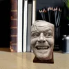 Decorative Objects Figurines Sculpture Of The Shining Bookend Library Here"s Johnny Resin Desktop Ornament Book Shelf Creative Statue Figurine 230705
