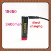 Batterie au lithium à charge directe USB BestFire 18650 d'origine avec carte de protection de charge intégrée 3400mAh 3.7V