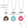 Hanger Kettingen Kind Schattig Beste Vrienden Ketting Aap Donuts Prinses Hondenvoer Ijs Hars Kralen Ketting Voor Kinderen Friendshi Dhbkr