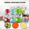 Fruit Groente Gereedschap Multifunctionele Groentesnijder Ronde Snijmachine Keuken Roller Gadgets Tool Chopper Aardappel Wortel Kaas Shredder Keukenmachine 230706