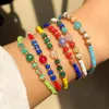 Strand Boho Sieraden Gevlochten Armband Stof Doek Armband Vrouwen 2023 Bead Charm Vriendschap Touw Sieraden Goud Kleur Ketting Armbanden