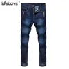 Whole-2016 Nouveaux Hommes Blanc Bleu Jeans Robin Hommes Jeans Slim Denim Skinny Crayon Pantalon Cowboy Haute Couture Célèbre Design236D