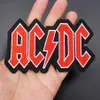 Mode Röd ACDC Strykbrickor Patches Rockmusik Klistermärken Broderiapplikationer För Jacka Jeans DIY Patchwork275C