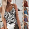 DIY Tanks Camis 2022 Summer Women Leopardtryckta Camis Linnen Sexiga Stretch Justerbar Spaghetti Strap Camisole YQH-SY20210421 J230706