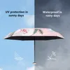 Parasol parasolowy parasol płaski lekka róża malarstwo olejne Parasol Parasol z wielokolorowymi kwiatami na zewnątrz parasola podróży na zewnątrz