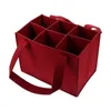 Storage Bags 6 Bottle Christmas Gift Tote Portable Reusable Carrier For Champagne Bottles