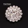 Clear Rhinestone Button gebruikt op kledingstuk decoratie of gebruikt op hoofdband 18MM 20PCS veel zilverkleur Shank Back Button Shop KD1732216