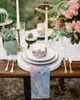 Serviette de table Marbre Turquoise Rose Serviettes Tissu Ensemble Mariage Banquet Décor Noël Torchon