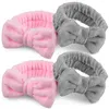 Bandanas Headband Makeup Face Headwrap Washing Wash Headbands Care Skin Knot Shower Fluffy Elastic Plush Bowknot Band Hair Turban