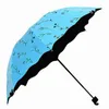 Parapluies Belles Fleurs Parapluie Mode Glitter Couleur Changeante Femmes Parapluies Blossom Fille Soleil Parasol Cadeau R230705