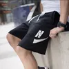 Herren-Shorts, Herren-Shorts aus technischem Fleece, Designer-Shorts, klassische Shorts mit unbearbeiteten Kanten, Sport-Shorts, N-Print, lässige Mode, Damen-Shorts in Schwarz und Grau, zwei Farben, große Größe, opt