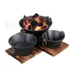 BBQ Grills Borrey Caldron Załącznik stołowy Grill Grill żelazny węgiel drzewny japoński Hibachi przenośny groźba piec piknikowa 230731