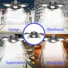 Wall Lamp LED Garage Lights 120W Est 4 Panels Deformable Ceiling Garages Lighting Fixture For Workshops And Barns
