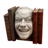 装飾オブジェクト置物輝くブックエンド図書館の彫刻ここのジョニー樹脂デスクトップ装飾本棚クリエイティブ像置物 230705