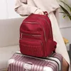 Zaino Zaini in tessuto di nylon Borsa a secchiello Semplice tinta unita Outdoor Travel Borsa da donna Mochila E28