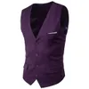 Heren Vesten Klassieke Formele Zakelijke Plus Size Mannen Effen Kleur Pak Vest Single Breasted Vest 230705