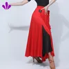 Vêtements de scène jupe de danse latine pratique de salle de bal professionnelle jupes de corrida espagnoles pour femmes Flamenco Sexy Split DL5508