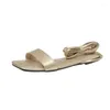 Sandaler ledde 109 SandaliasSquare Rem Women Sandals2024Summer Personlig stor43 sko Öppen tå Flat Casual Beach 2024Summer