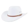 Boinas unissex fedora hat estilo étnico parecia western cowgirl woolen women