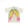 T-shirt da uomo T-shirt Saint Michael Coloured Mary Print Wash Street T-shirt a maniche corte con scollo tondo sciolto Moda Uomo Zanu