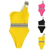 Dambadkläder Sexiga Push Up One Piece Baddräkt 2023 Svartsöm med hög midja Bikinibaddräkter Strandkläder Brasiliansk Monokini Simning