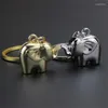 Keychains Fashion Lovely Pet Keychain Elephant Keyrings Silver Color Gold Alloy Key Chain Party Souvenir Gifts For Women Portachiavi Donna