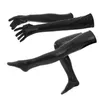 Dorosłych dzieci Unisex Długie Błyszczące Metalowe Rękawiczki i Rajstopy Wysokie Pończochy Halloween Cosplay Accessory249I