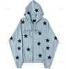 Sweats à capuche pour hommes Sweatshirts American vintage ladies casual star print design sweat à capuche zippé dames hiphop lâche Harajuku punk gothique Y2k veste pour femme 230705