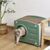 肥厚猫ハウス頑丈な猫ベッドスクラッチボード付きキティシェルター四季ユニバーサル猫の巣