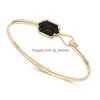 Bangle Women Druzy Stone Wire For Female Designer Natural Charm Gold Sier Bracelets Fashion Girls Best Jewelry Gift Drop Delivery Dht2W