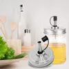 Storage Bottles Mason Jar Pour Lid Removable Pouring With Silicone Gasket Water Bottle Accessories Narrow Opening For Oil Salad