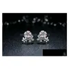 Stud Luxe 925 Sterling Sier Poëtische Daisy Cherry Blossom Drop Oorbellen Helder Roze Cz Bloem Vrouwen Engagement Studs Voor Mode deli Dhrao