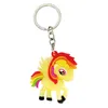 4pcs multicolore doux dessin animé arc-en-ciel poney porte-clés, mignon créatif pendentif pour sac à main sac à dos, pour filles collègues, pendentif accessoires voiture porte-clés