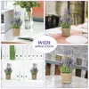 Dekorative Blumen VORCOOL Künstliche Blumen im Topf, Lavendel, lila, gefälschte künstliche Lavendel in Töpfen für Heimdekoration, Party, Hochzeit, Garten, Büro