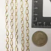 3 meter Lot Tunn 5 mm Svetskedja Oval Link Smycken Fynd Guldpläterad rostfritt stål Markering DIY Halsband Armband Anklets för tillbehör