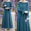 Vêtements ethniques mode femmes musulman Abaya Maxi robes à manches longues volants Robe d'été Robe Femme turquie Dudai islamique Marocain Eid