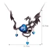 Подвесные ожерелья европейский и американский ювелирный ожерелье -ювелирное ожерелье готического дракона дракона Хэллоуин