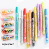 Nail Gel 12Pcs Nail Art Graffiti Pen Set Waterproof Drawing Marker Pen For Nails Neon Enemals Black White Painting Gel Manicure GLTY0112 230706