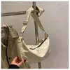 Avondtassen 2023 Vintage Shopper Tas Voor Vrouw Schouder Onderarm Casual Dames Kleine Portemonnee Nylon Handtassen Mode Zwervers