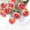 Fleurs décoratives vraie touche Roses longue branche de soie artificielle fête des enseignants décoration rose des mères faux pour mariage à la maison