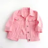 Women's Jackets Spring Summer Women Denim Jacket Tops Pink Color Solid Short Multicolor Feminino Three Quarter Sleeve Jean Jacket Size S-5XL 230705