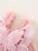 Girl Dresses Baby 3D Flower Applique Tulle Tutu Dress Sleeveless Summer Swing Beach Wedding Princess Party