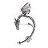 Ear Cuff Fashion Metal Clip Stud Womens Punk Style Wrap Dragon Earring No Hole For Girl Ladies Jewelry Drop Delivery Earrings Dhlsu