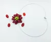 Choker kerstcadeau !!! I Love It Braziliaanse halfedelstenen bloem ketting 20"